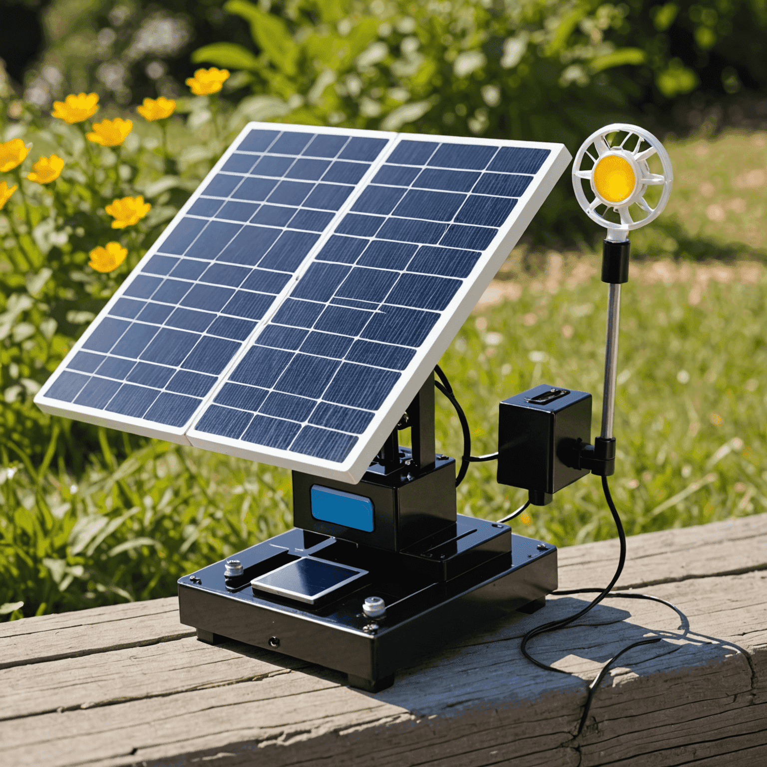 Solar Powered Toy Kit - Small solar panel, motor, and parts to build a solar-powered toy